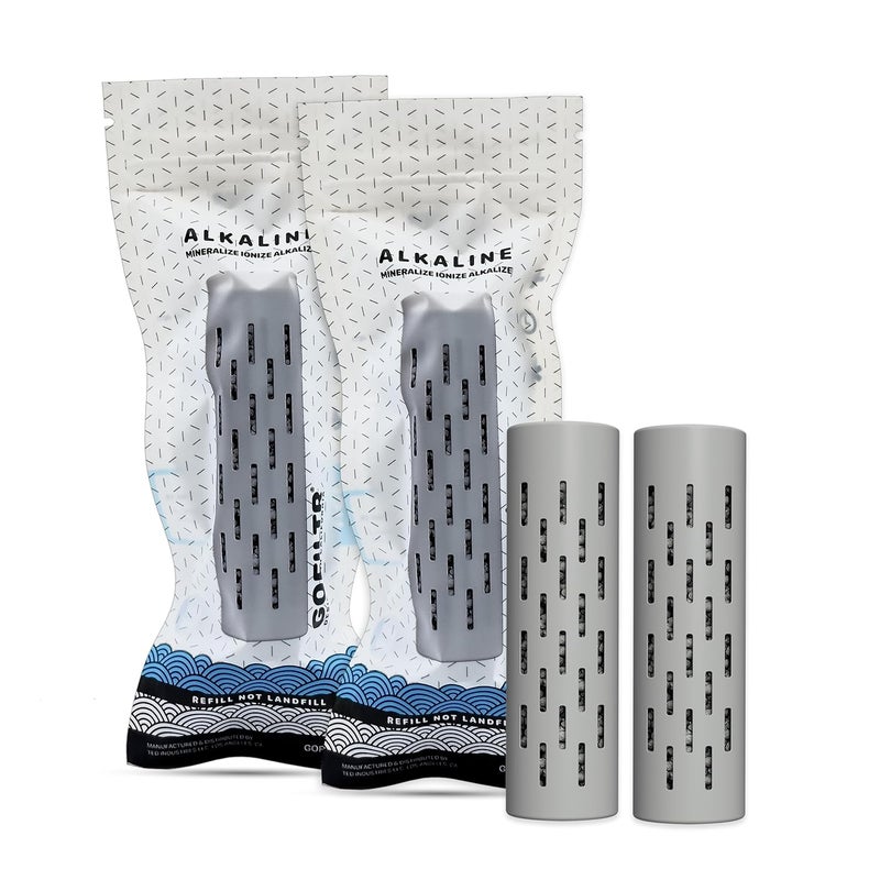 GOFILTR Alkaline Water Infuser (Original 2 Pack) 9.5 pH + Electrolytes for Any Water Bottle/Small Pitcher, 750 Refills / 3 Months, 2 Ionized Mineral Water Infusers - Image 1